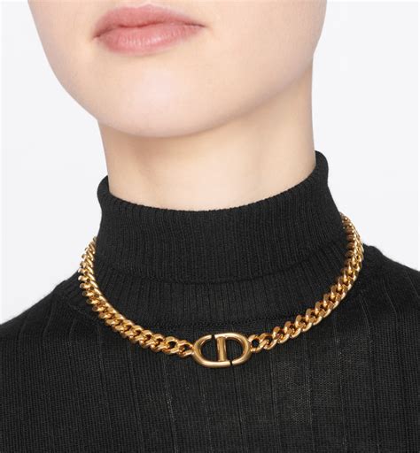 christian dior ketting goud|Designer Necklaces for Women: Pendant, Choker .